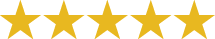 5 star rating from Google