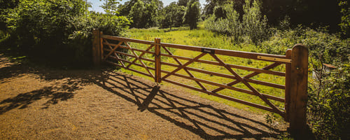 New field gate construction New field gate construction
