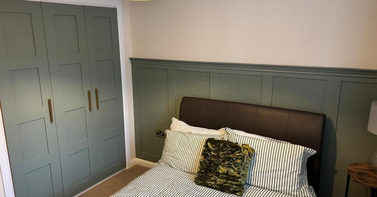New panelled wardrobe door and wall panelling New panelled wardrobe door and wall panelling