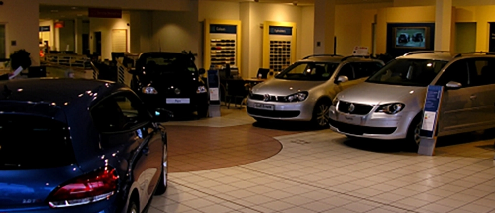 Redecorating VW car dealership Redecorating VW car showrooms in Ipswich & Bury St. Edmunds
