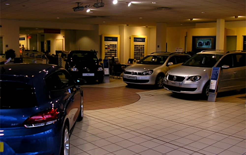 Redecorating VW car showrooms in Ipswich & Bury St. Edmunds